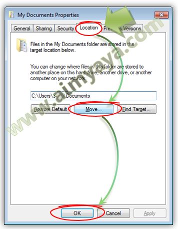 Pertanyaan pertama yang paling sering diajukan dikala komputer akan di install ulang adala Ahli Matematika Cara Memindahkan My Documents ke Drive D:, E:, F: dst