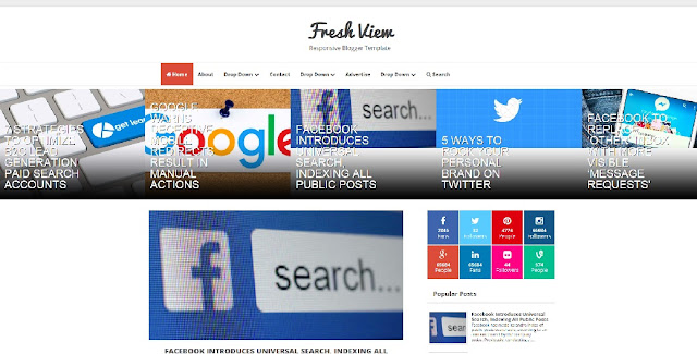 fresh view blogger template