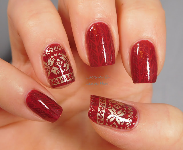 Messy Mansion MM84XL over Spellbound Nails Merry & Bright