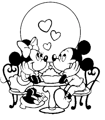 Mickey And Minnie Valentines Day Coloring Pages 1