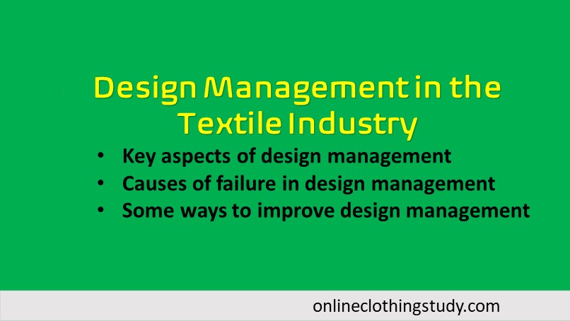 Design management in textile industry