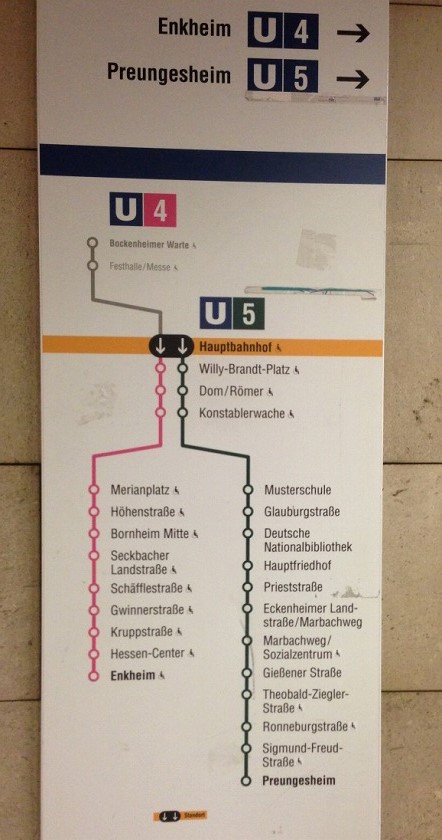 フランクフルトの旅をもっと楽しむ Uバーン 地下鉄 の駅名知っておくと便利かもです ドイツ語とカタカナ読み