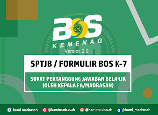 SPTJB BOS Madrasah (Formulir BOS K-7)