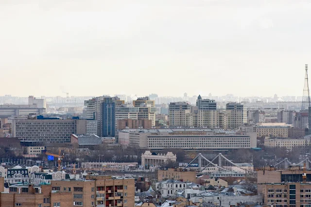 вид из бизнес-центра Lotte Plaza, ЗИЛ, Парк Горького, Шаболовка