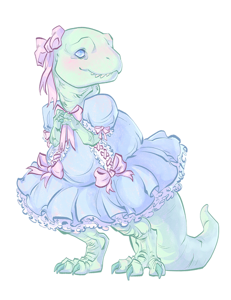 dinosaur lolita - art by Savannah Horrocks