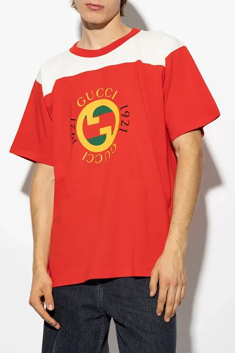 Áo thun phông Gucci nam màu đỏ 1