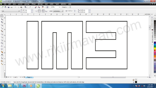 tutorial coreldraw - cara membuat logo im3