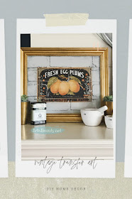 DIY VINTAGE TRANSFER ART USING BRICK PANELING PAINT AND REDESIGN BY PRIMA TRANSFERS