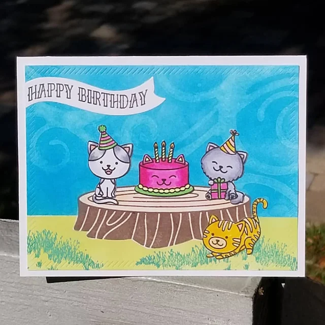 Sunny Studio Stamps: Purrfect Birthday Customer Card by Simply Sandy