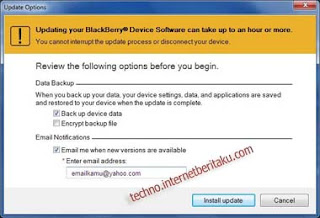 Backup & Upgrade OS BlackBerry