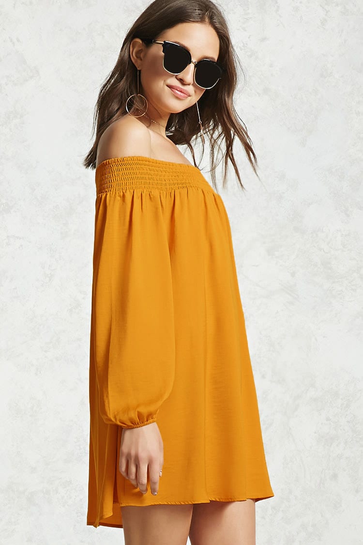 Yellow Off-The-Shoulder Dress