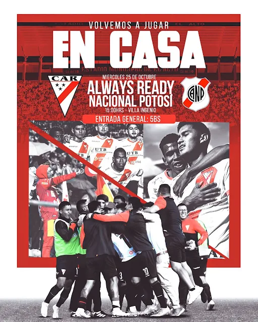 Venta de Entradas Always Ready vs Nacional Potosi