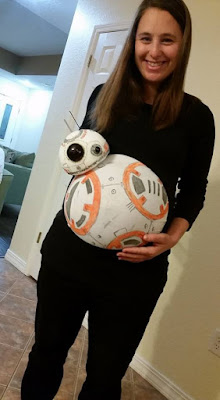 BB-8 Pregnant Belly Halloween Costume