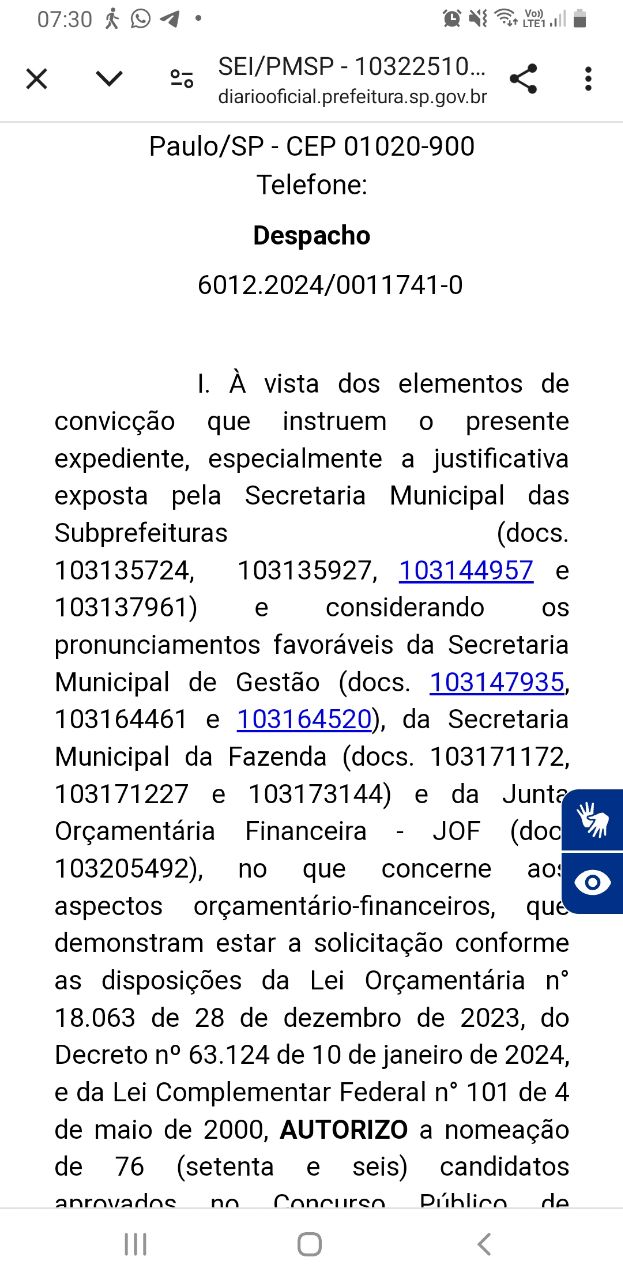 Prefeito de SP autoriza nomeação de 76 candidatos aprovados no Concurso Público de Fiscal de Posturas Municipais