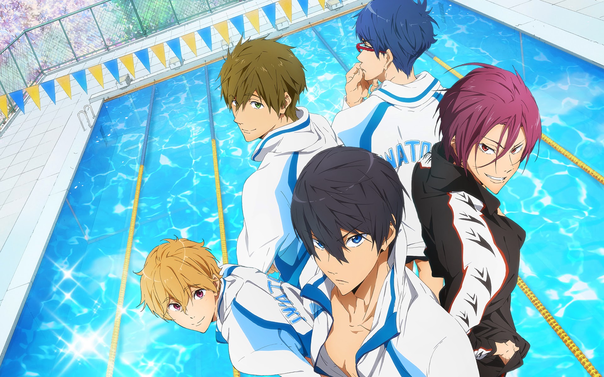 Free! Iwatobi Swim Club Anime Boys hazuki nagisa matsuoka rin nanase ...