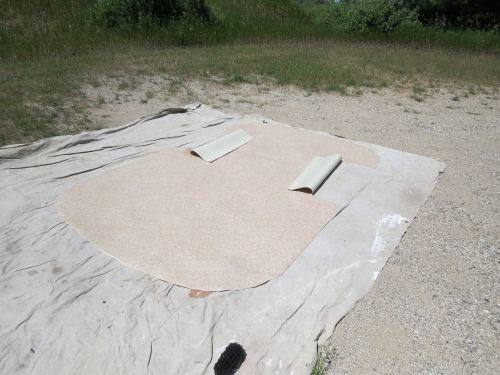 cutting vinyl for a fiberglass trailer floor