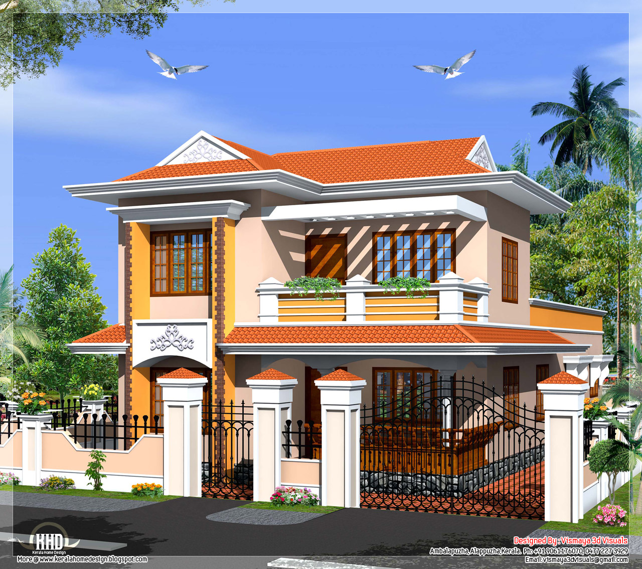  Kerala  model  villa in 2110 in square feet House  Design  Plans 