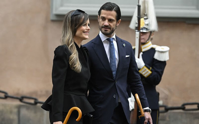 Queen Silvia, Prince Daniel, Prince Carl Philip and Princess Sofia. Crown Princess Victoria wore a Marzia bow neck jacket by Milly