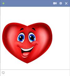 Heart smiley face for Facebook