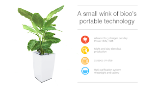 Bioo Lite .. وعاء نباتات لشحن الهواتف باستخدام أشعة الشمس فقط