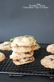 vegan bourbon thyme chocolate chip cookies