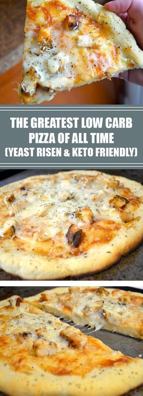 he Greatest Low Carb Pizza Of All Time (Yeast-Risen & Keto Friendly) | I literally cannot express how EXCITED I am to share this recipe. THIS IS EPIC. YEAST-RISEN, EASY to make, SUPER versatile. I am in love.. #keto #lowcarb #pizza #ketopizza