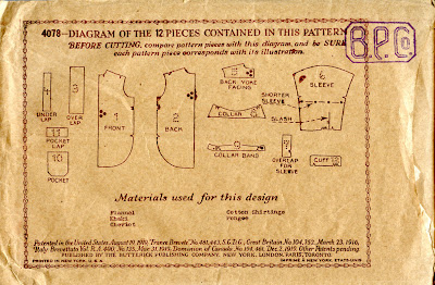 Mens Fashion  1900 1910 on Unsung Sewing Patterns  Butterick 4078   Men S Or Boys Shirt  In