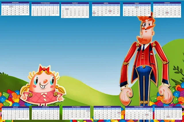 Calendary 2014 of Candy Crush.