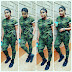 Angela Okorie rocks head to toe camouflage