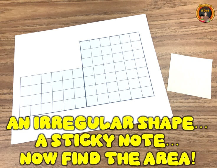 how to teach the area of irregular shapes two boys and a dad