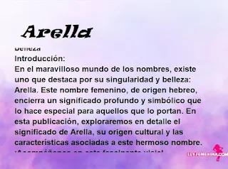 significado del nombre Arella