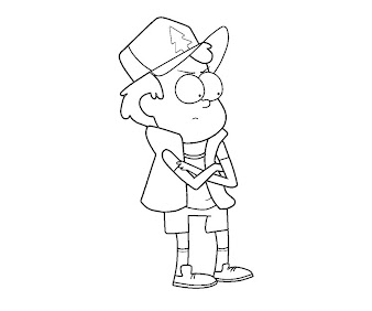 #7 Dipper Pines Coloring Page