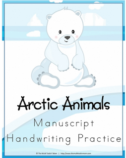 image - Freebie Arctic Animals Handwriting Practice