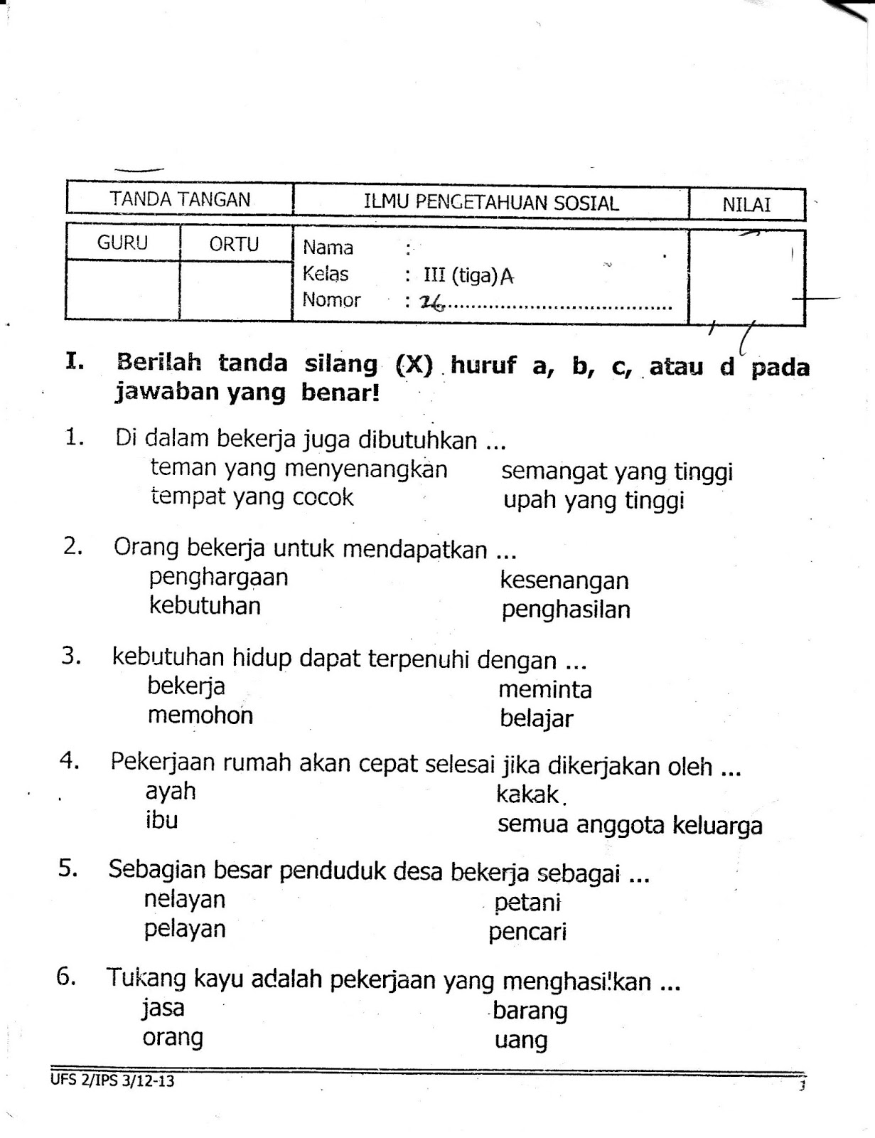 UTS IPS Kelas3 Semester Genap TA2014 2015