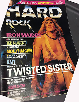 Dee on the cover of Hard Rock magazine 1986