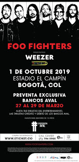 Concierto de FOO FIGHTERS en Bogotá, Colombia 2019