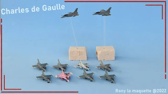 Les Rafale du Charles de Gaulle. Heller 1/400.