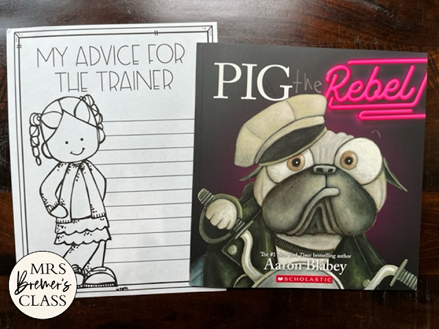 Pig the Rebel book activities unit with literacy companion activities for Kindergarten and First Grade