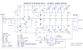 RANGKAIAN POWER  Skema  Layout PCB  OCL 500Watt