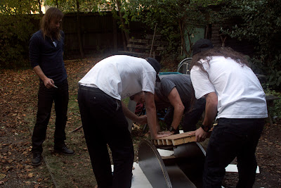 Building making constructing DIY skateboard obstacles