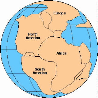 Pangaea before it was divided in the days of Paleg LDS