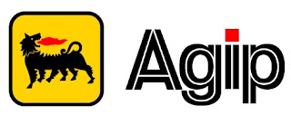 Agip logo, animal, dragon, roundedsquare, gold, black, red, logo