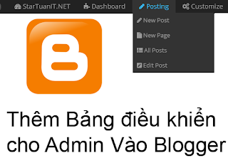 Hướng Dẫn Thêm Admin Control Panel Vào Blogger . Bảng điều khiển cho quản trị viên blogspot