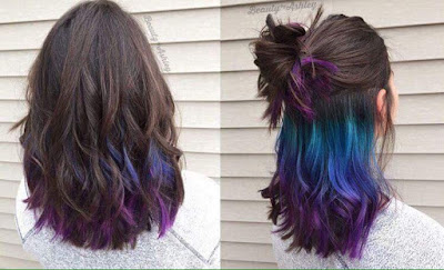 Peinado multicolor