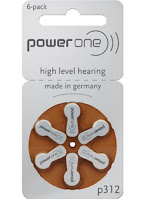 Hearing Aid Batteries Power One P312