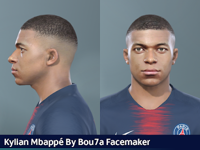 PES 2019 Faces Kylian Mbappé by Bou7a Facemaker