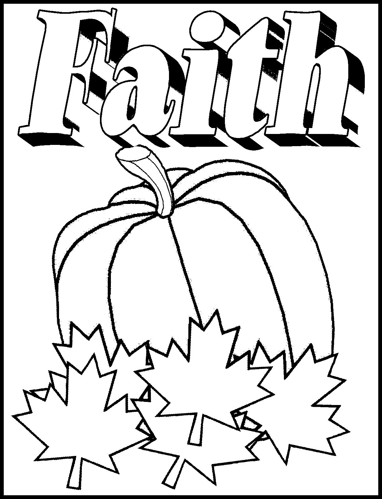 coloring Faith Pumkin