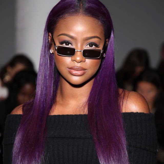 Purple weave hair