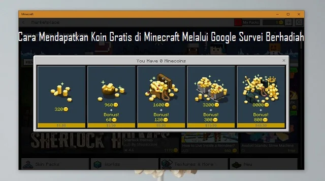 Cara Mendapatkan Koin Gratis di Minecraft