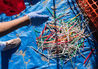 plastic straws, beach clean-up, Huntington Beach